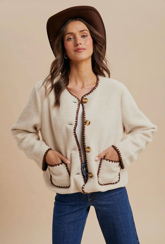 Laine Sherpa Cardigan
